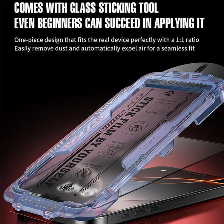 WEKOME WTP-116 For iPhone 16 Plus Screen Protector 6D Curved Ultra-Fine Edge Privacy Tempered Glass Film