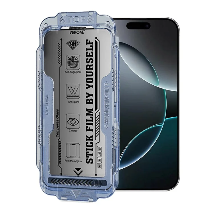 WEKOME WTP-116 Película de Vidro Temperado para iPhone 16 Pro Max com Proteção de Privacidade, Curvatura 6D e Borda Ultra-Fina