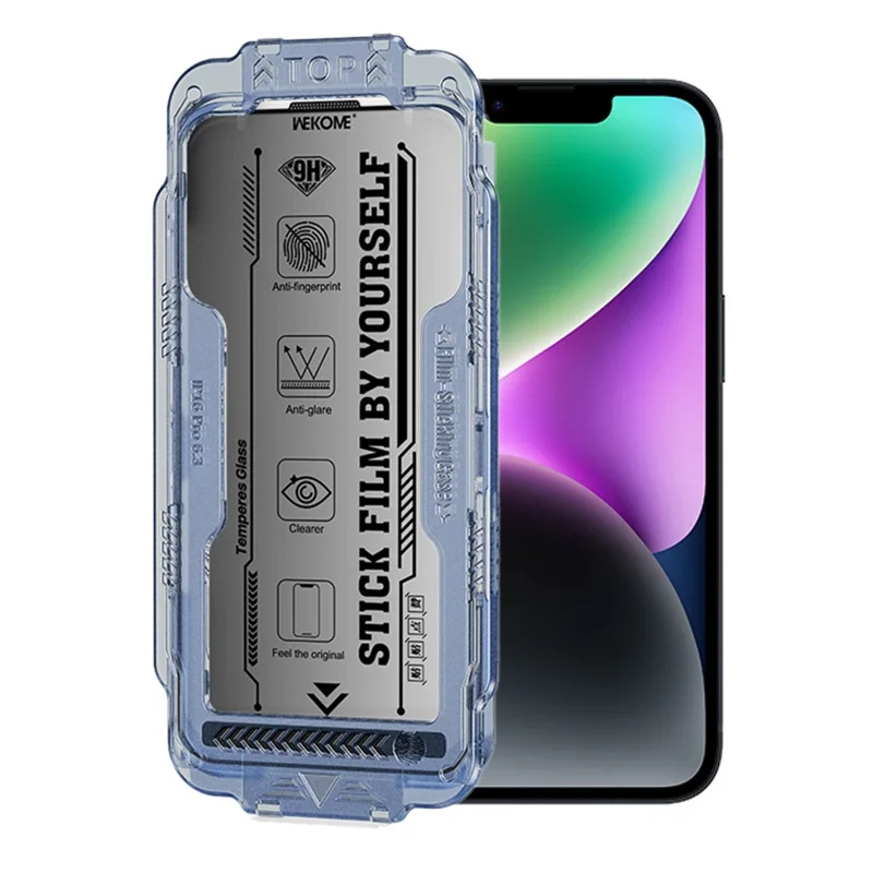 WEKOME WTP-116 For iPhone 14 Screen Protector 6D Curved Ultra-Fine Edge Privacy Tempered Glass Film