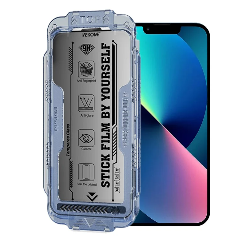 WEKOME WTP-116 For iPhone 13 Screen Protector 6D Curved Ultra-Fine Edge Privacy Tempered Glass Film
