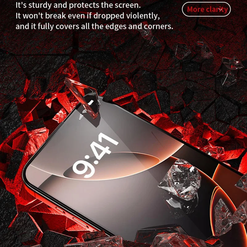 WEKOME WTP-116 For iPhone 13 Screen Protector 6D Curved Ultra-Fine Edge Privacy Tempered Glass Film