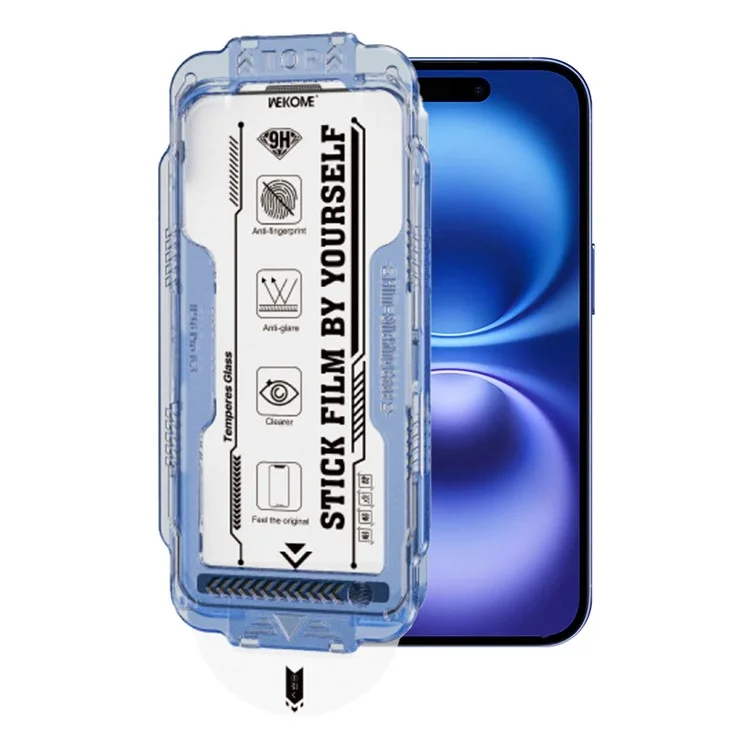 WEKOME WTP-117 Per iPhone 16 Pellicola Proteggi Schermo 6D Curva Ultra-Sottile Bordo AR Opaco Vetro Temperato