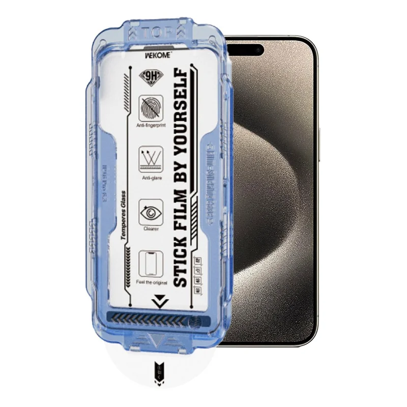 WEKOME WTP-117 For iPhone 15 Pro Screen Protector 6D Curved Ultra-Fine Edge AR Matte Tempered Glass Film