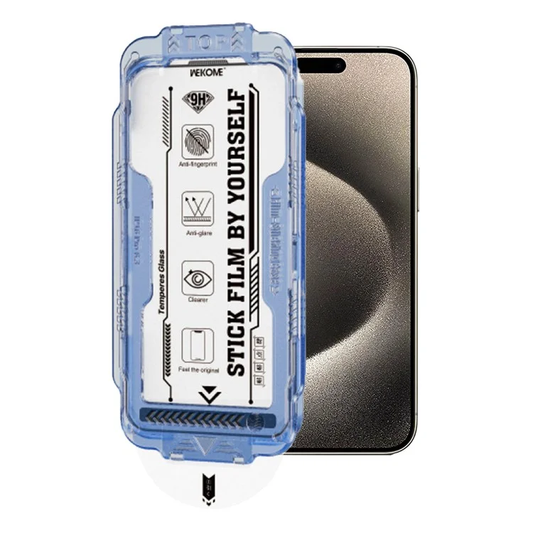 WEKOME WTP-117 Schutzfolie für iPhone 15 Pro Max 6D Gekrümmter Ultrafein-Rand AR Matt Gehärtetes Glas