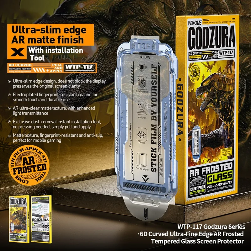 WEKOME WTP-117 For iPhone 13 Screen Protector 6D Curved Ultra-Fine Edge AR Matte Tempered Glass Film