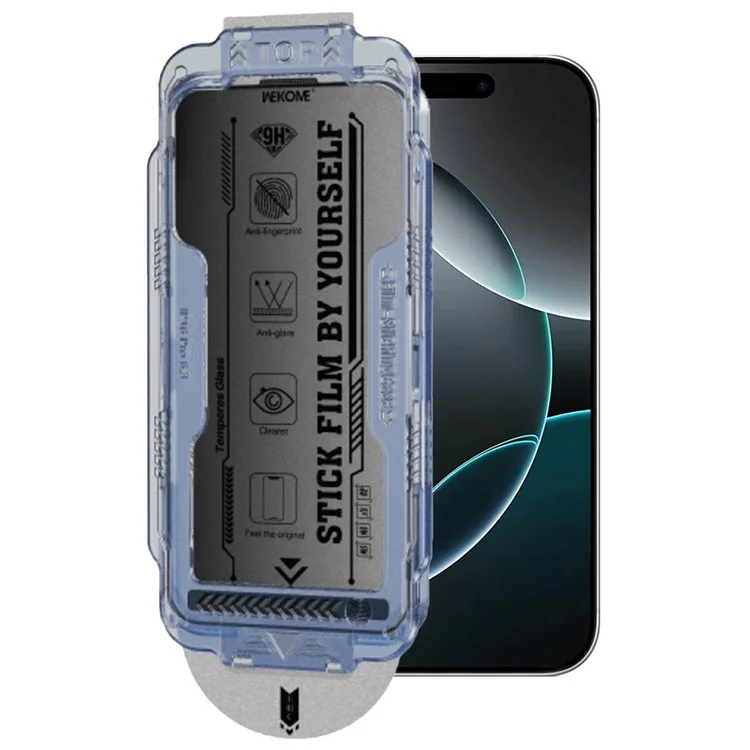 WEKOME WTP-118 Für iPhone 16 Pro Max Displayschutz 6D Curved Ultra-Feiner Rand Matt Privatsphäre Gehärtetes Glas Folie