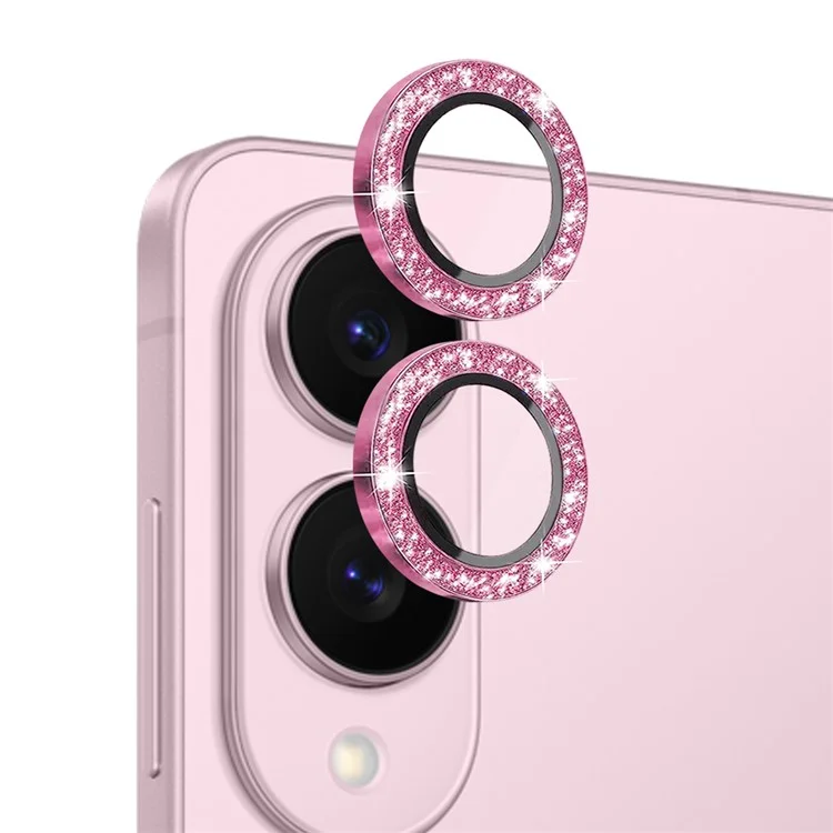 NORTHJO 1 комплект Защитное стекло для камеры Samsung Galaxy S25 Edge + Металлическая блестящая защита заднего объектива - Розовый