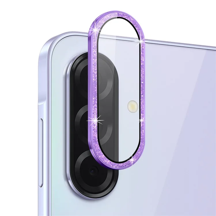 NORTHJO 1 Set Per Samsung Galaxy A36 5G / A56 5G Pellicola Obiettivo Fotocamera Vetro Temperato+Protezione Obiettivo Posteriore in Glitter Metallico - Viola