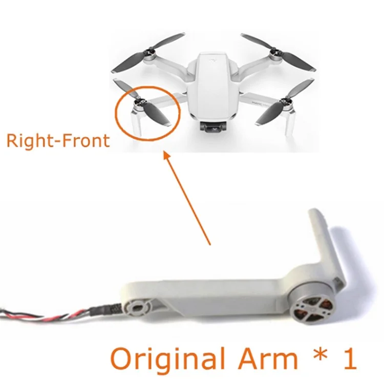 Для DJI Mini 1 Правая передняя рука OEM Запасная часть RC Дрон Ремонтные аксессуары