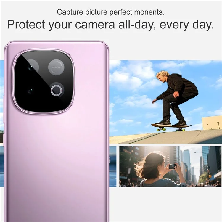 IMAK Camera Lens Protector For vivo iQOO Z10 Turbo 5G  /  iQOO Z10 Turbo Pro 5G  /  Y300 GT 5G Tempered Glass HD Clear Lens Film (Black Version)