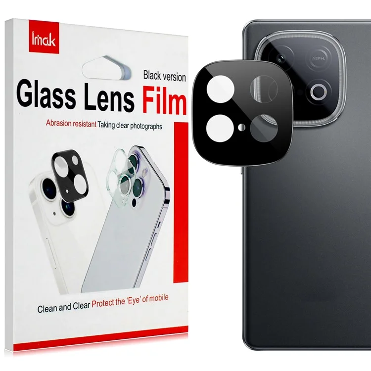 IMAK Camera Lens Protector For vivo iQOO Z10 Turbo 5G  /  iQOO Z10 Turbo Pro 5G  /  Y300 GT 5G Tempered Glass HD Clear Lens Film (Black Version)