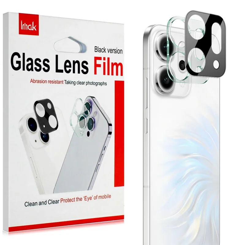 IMAK For Oppo Reno14 5G (Global) / (China) Tempered Glass Lens Film + Acrylic Cap (Black Version)