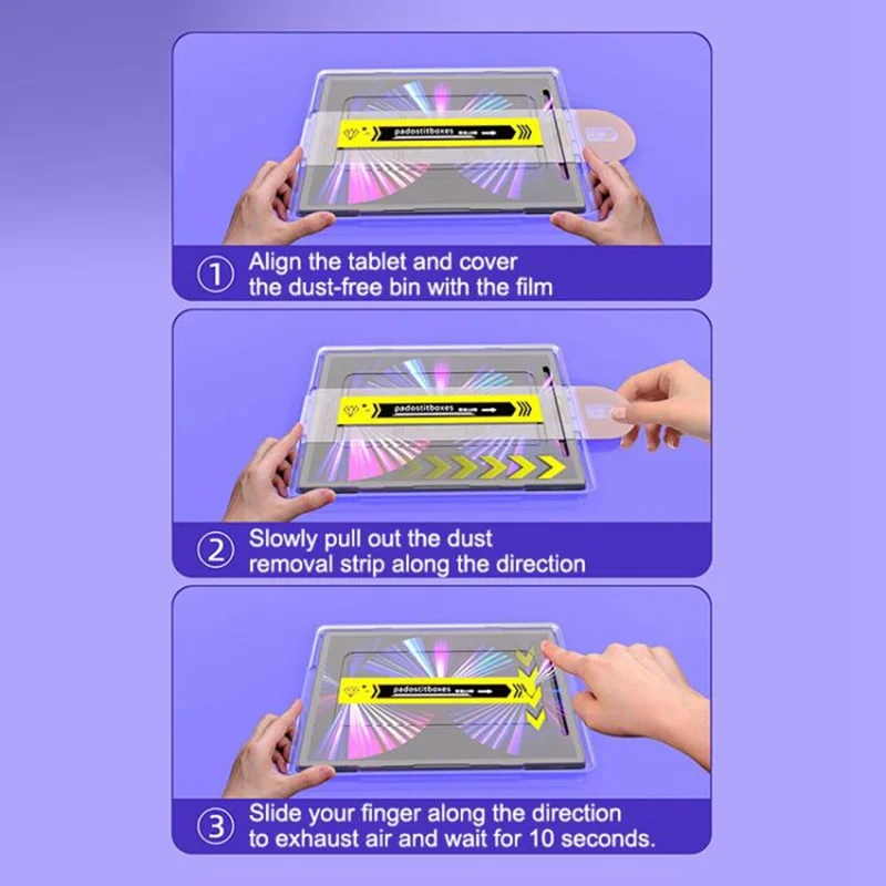 For Huawei MatePad SE 11 Screen Protector Tempered Glass HD Film with Automatic Dust Removal Tool