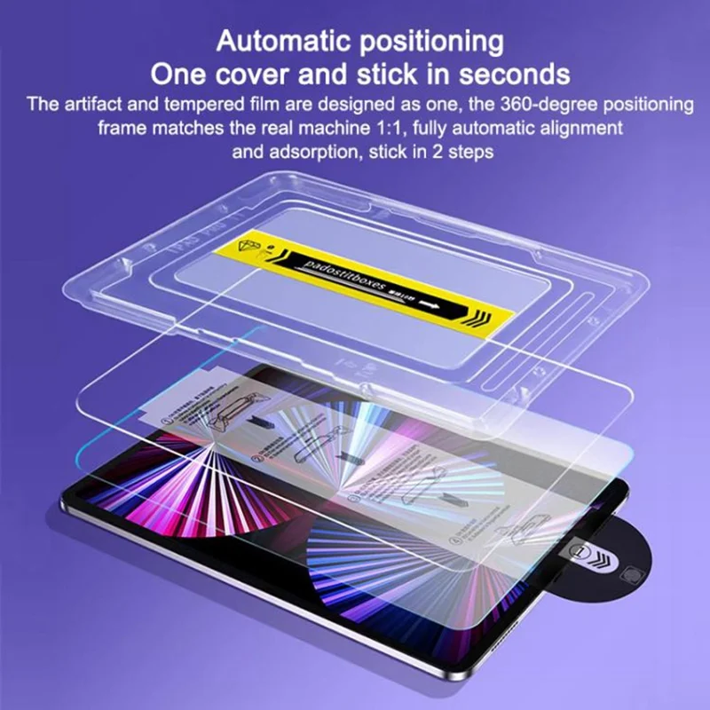 Screenprotector för Huawei MatePad 11.5 S, härdat glas, HD-film med automatisk dammavlägsningsverktyg