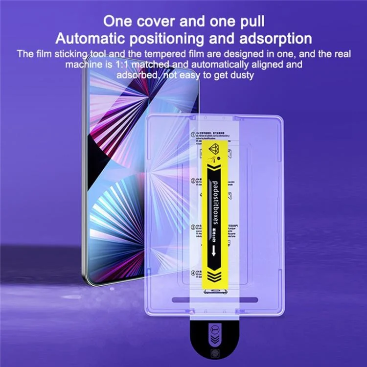 Screen Protector For Samsung Galaxy Tab S10 FE  /  S10  /  S9 FE  /  S9  /  S8  /  S7 Tempered Glass HD Film with Automatic Dust Removal Tool