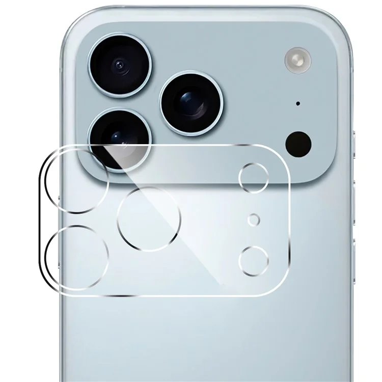 Pellicola Protettiva in Vetro Temperato per Obiettivo Fotocamera di iPhone 17 Pro Max, Bordi Curvi Trasparente