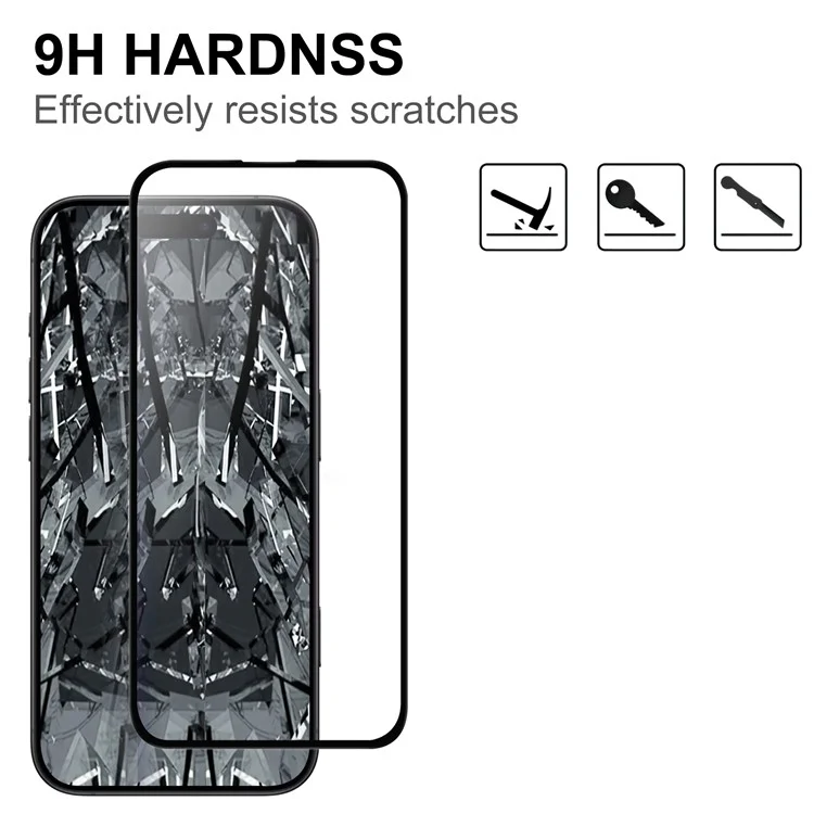 For iPhone 17 Pro AGC Glass Screen Protector Full Glue Black Edge Screen Film