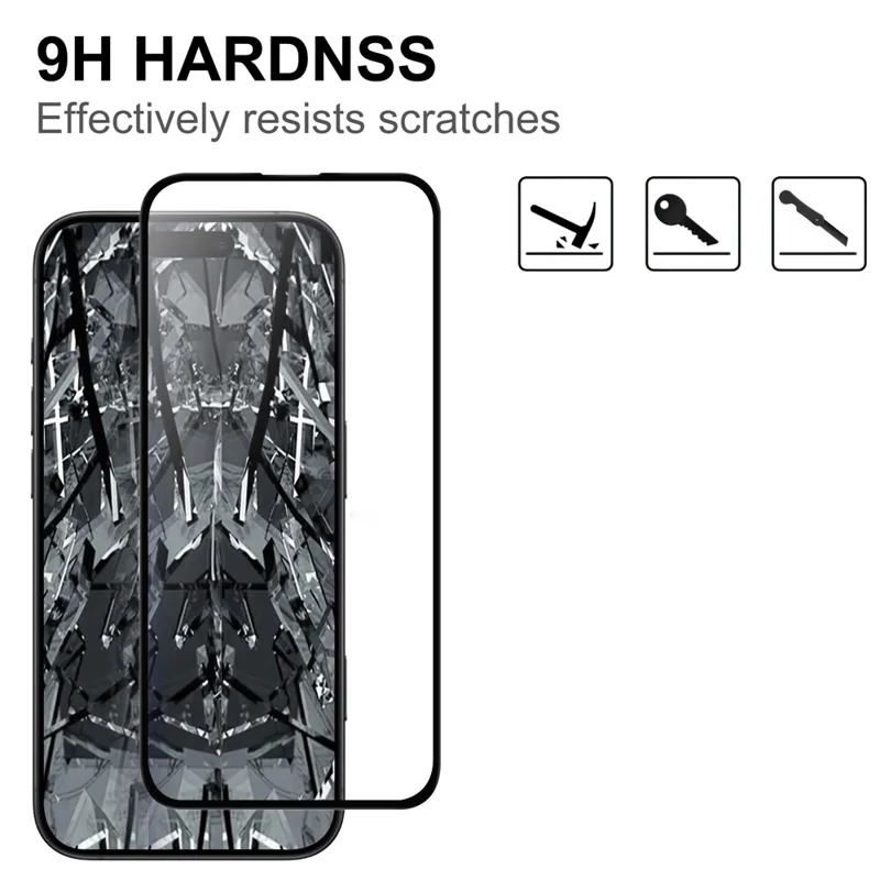 For iPhone Air AGC Tempered Glass with Black Edge Full Glue Full Coverage Screen Protector