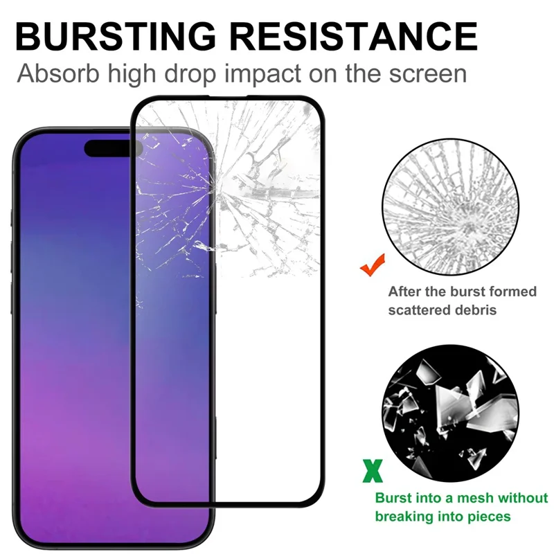 For iPhone 17 AGC Glass Screen Protector Full Glue Black Edge Screen Film