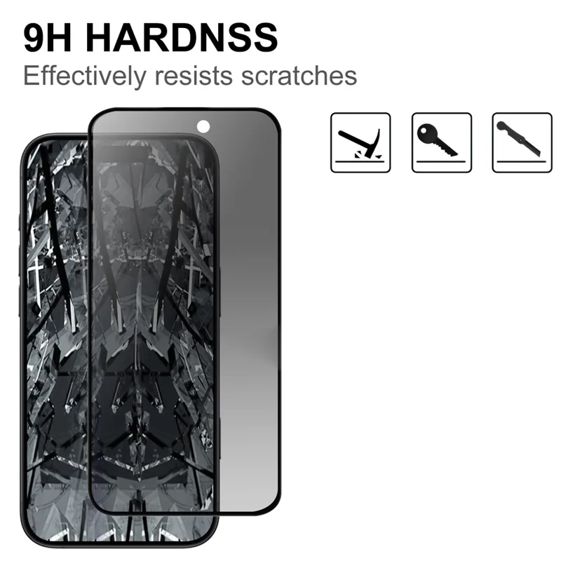 For iPhone 17 Tempered Glass Screen Protector 2.5D Arc Edge Anti-Spy Film