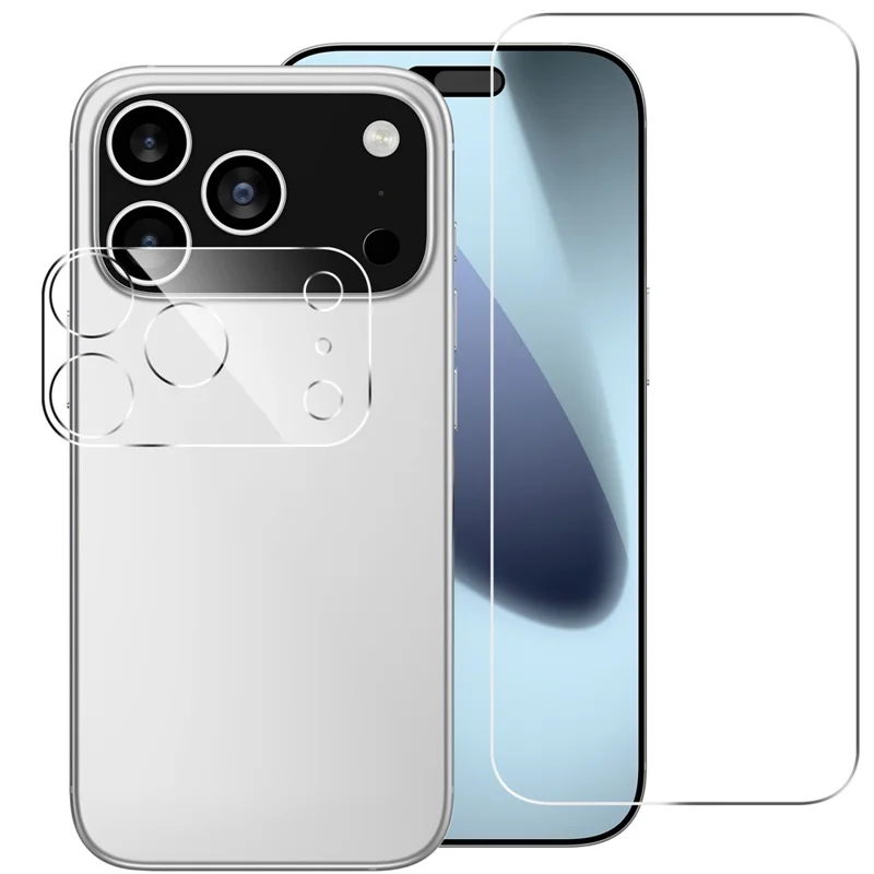 Para iPhone 17 Pro Película de Vidro Temperado Transparente Protetor de Tela Anti-Explosão + Protetor de Lente da Câmera