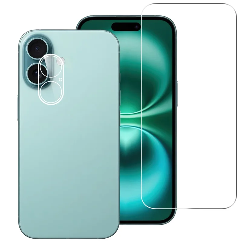 For iPhone 17 Clear Tempered Glass Screen Protector Anti-Explosion Film + Camera Lens Protector