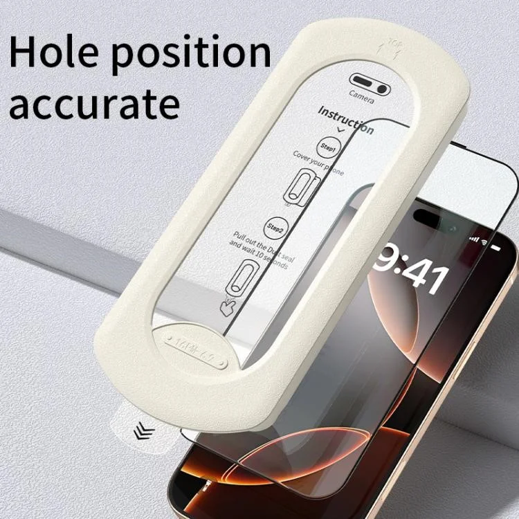 For iPhone 16 Screen Protector High Aluminium-Silicon Glass HD Film with Dust Removal Tool