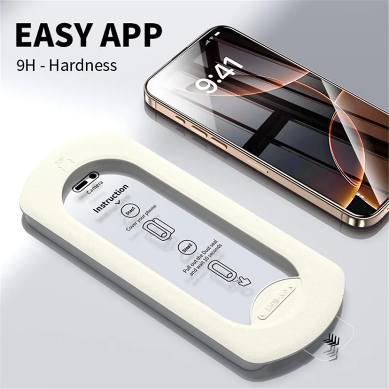 For iPhone 16 Plus Screen Protector High Aluminium-Silicon Glass HD Film with Dust Removal Tool