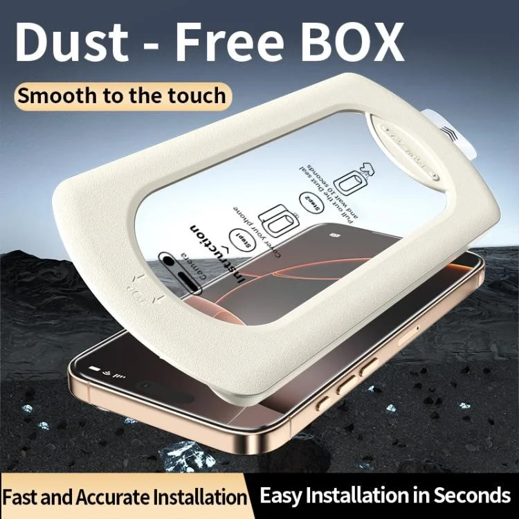 Protector de Pantalla para iPhone 16 Pro Max de Cristal de Aluminio-Silicio de Alta Definición con Herramienta de Eliminación de Polvo