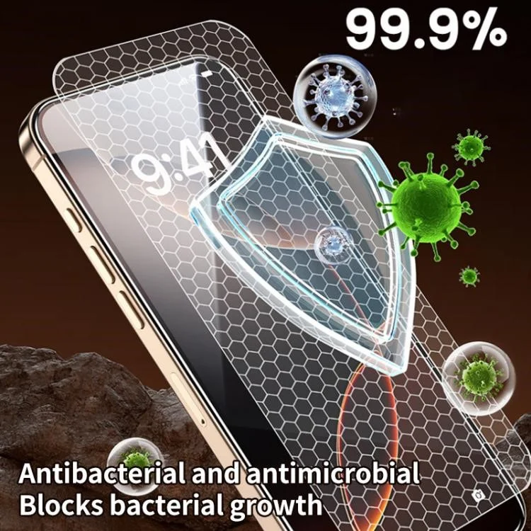 For iPhone 14 Pro Max Screen Protector High Aluminium-Silicon Glass 28 Degree Anti-Spy Film with Dust Removal Tool