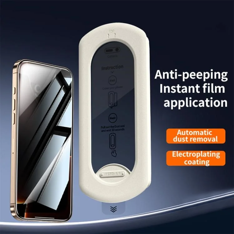 For iPhone 14 Pro Max Screen Protector High Aluminium-Silicon Glass 28 Degree Anti-Spy Film with Dust Removal Tool