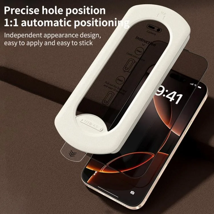 For iPhone 14 Pro Max Screen Protector High Aluminium-Silicon Glass 28 Degree Anti-Spy Film with Dust Removal Tool