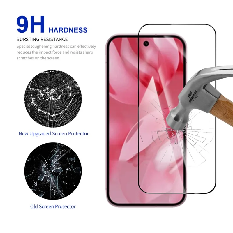 RURIHAI 10Pcs For Google Pixel 10 Pro / 10 / 9 Pro / 9 High Aluminium-Silicon Glass Film 0.26mm 2.5D Screen Protector