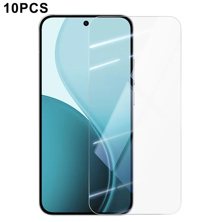 RURIHAI 10 Pièces Protection d'écran en Verre Trempé 0,26 mm 2,5D Haute Qualité en Aluminium Silicone pour Oppo Reno14 Pro 5G