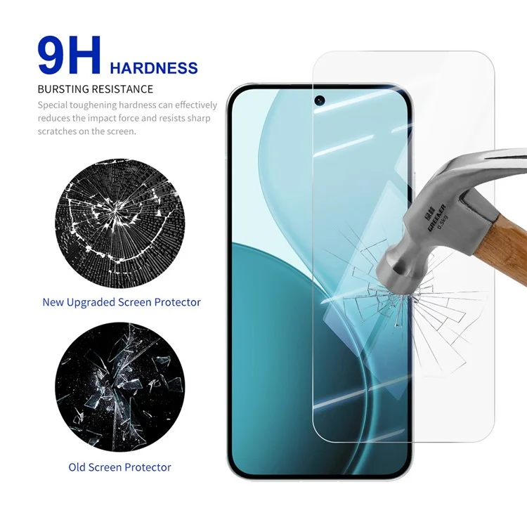 Protection d'écran RURIHAI pour Oppo Reno14 Pro 5G en verre trempé ultra-fin 0,26 mm, courbure 2,5D, verre alumino-silicaté de haute qualité