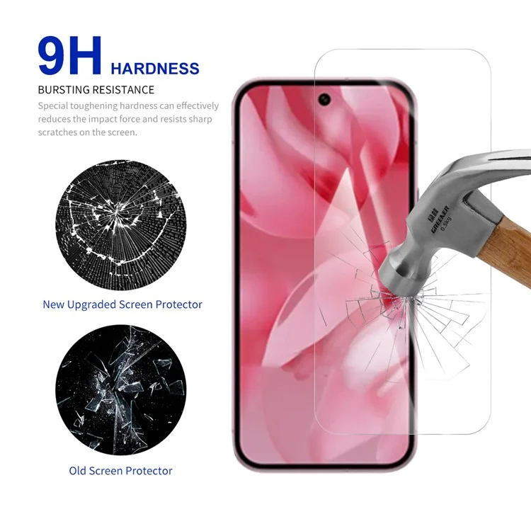 RURIHAI Für Google Pixel 10 Displayschutz 0,26 mm 2,5D Hochaluminium-Siliziumglas-Folie