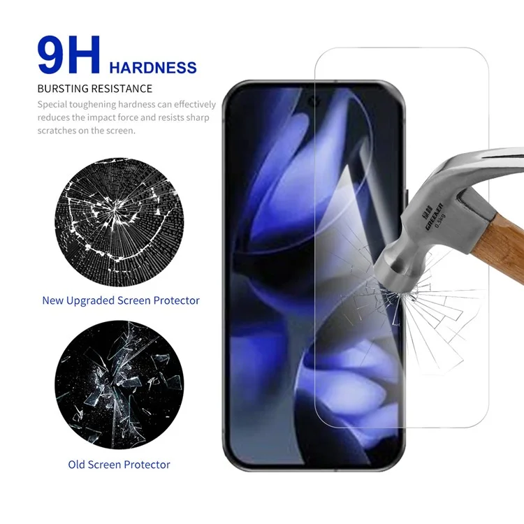 RURIHAI For Google Pixel 10 Pro XL Screen Protector 0.26mm 2.5D High Aluminium Silicon Glass Film