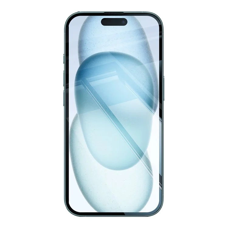 RURIHAI Per iPhone 15 Cover Trasparente in TPU con Installazione Facile e Pellicola in Vetro di Alluminio-Silicio di Alta Qualità