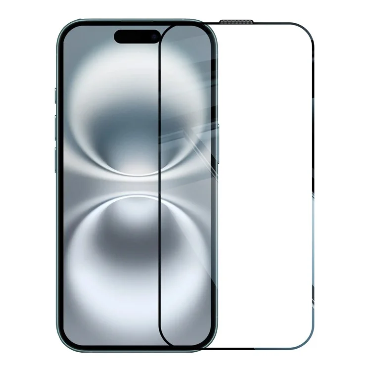 RURIHAI Per iPhone 16 Plus Cover Trasparente in TPU con Installazione Facile e Pellicola in Vetro di Alluminio-Silicio di Alta Qualità