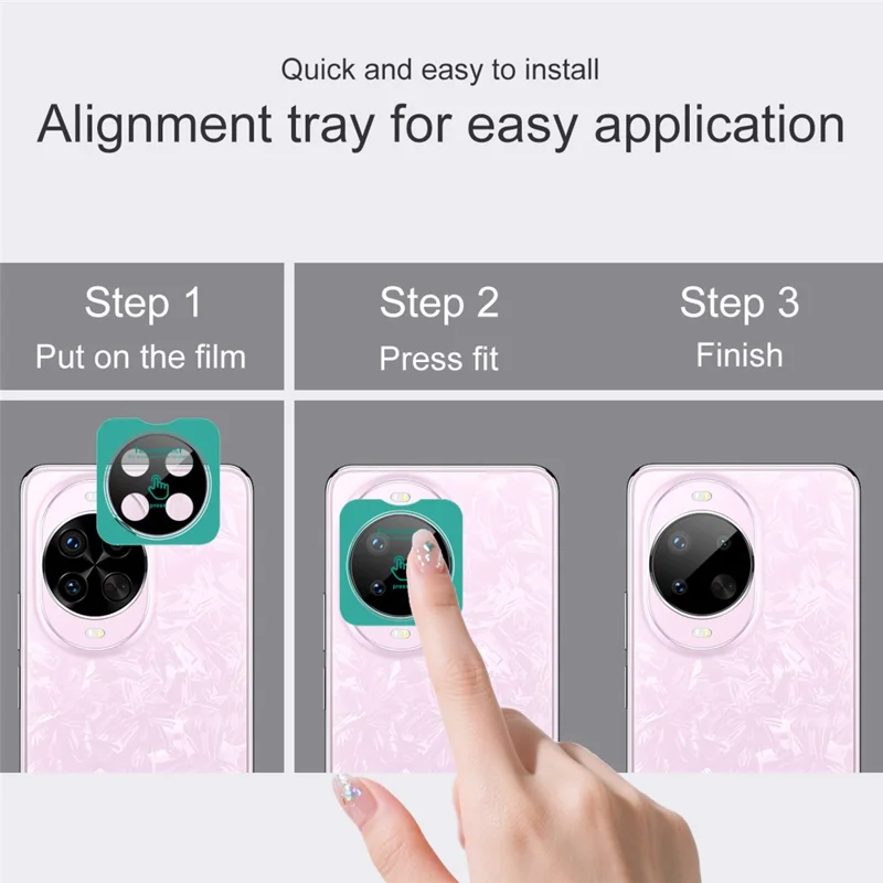 IMAK For Huawei nova 14 Pro 5G Tempered Glass Camera Lens Protector with Self Positioning Frame (Black Version)