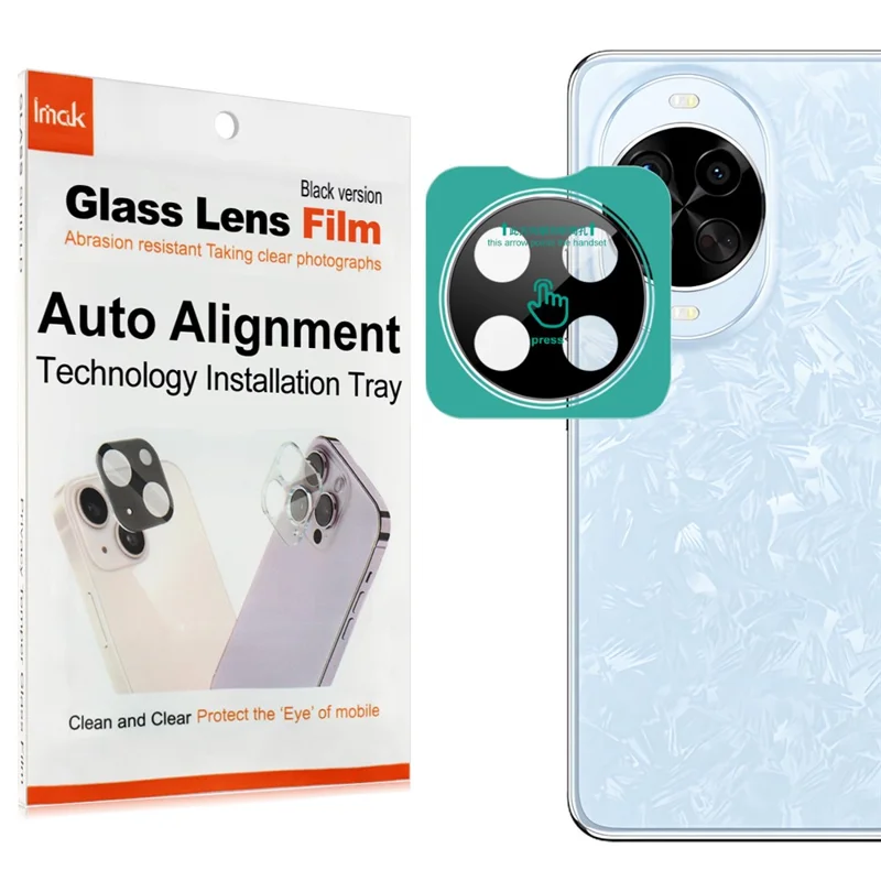 IMAK For Huawei nova 14 Pro 5G Tempered Glass Camera Lens Protector with Self Positioning Frame (Black Version)