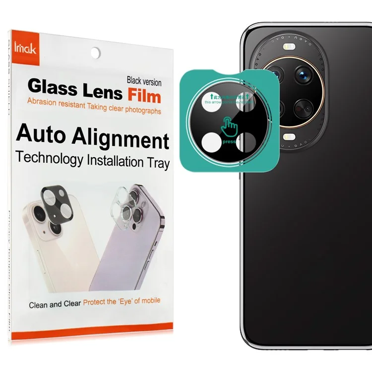IMAK For Huawei nova 14 Ultra 5G Tempered Glass Camera Lens Protector with Self Positioning Frame (Black Version)