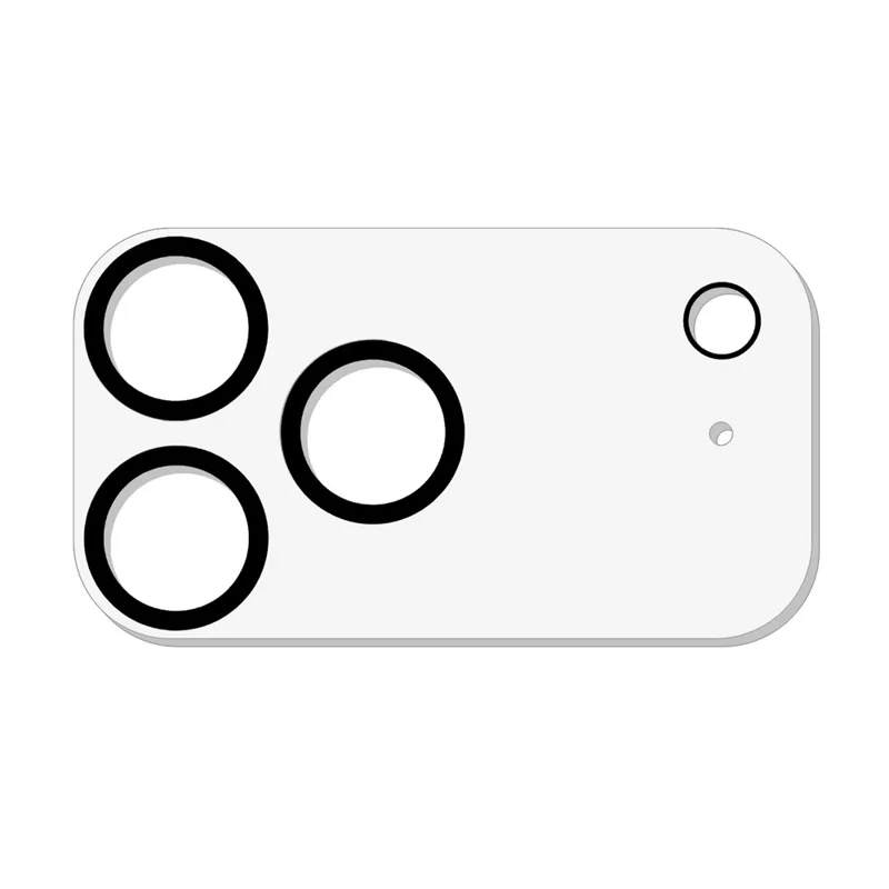 Für iPhone 17 Pro Max Kameraobjektiv-Schutz Hochklare Panzerglasfolie - Schwarz