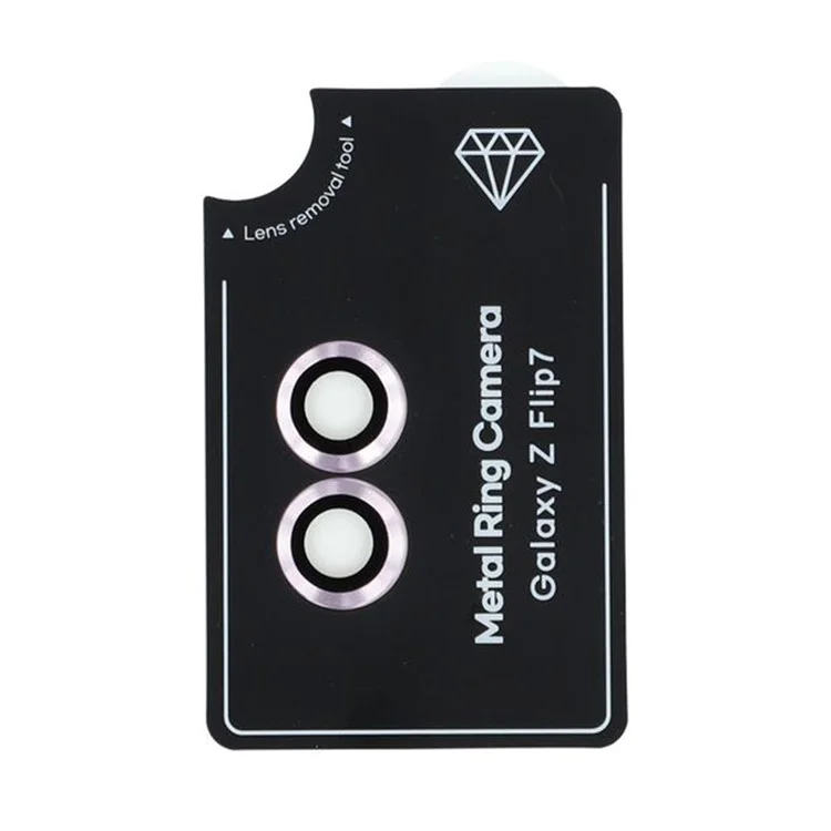 Set di protettori per lenti fotocamera per Samsung Galaxy Z Flip7 5G - Metallo elettroplacato + Pellicola in vetro temperato per singola lente - Viola