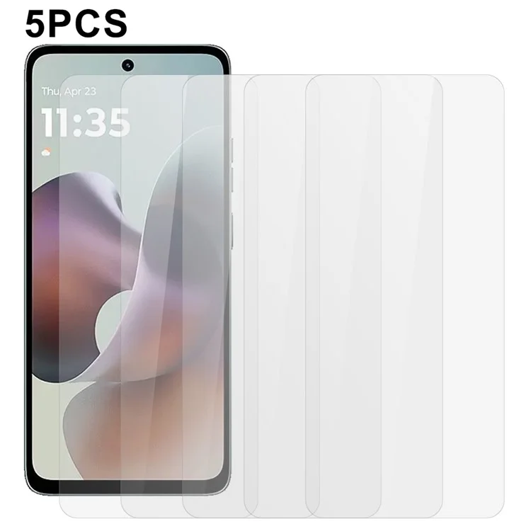 5Pcs For Motorola Moto G56 5G Front Screen Protector 0.3mm 2.5D Tempered Glass Clear Film