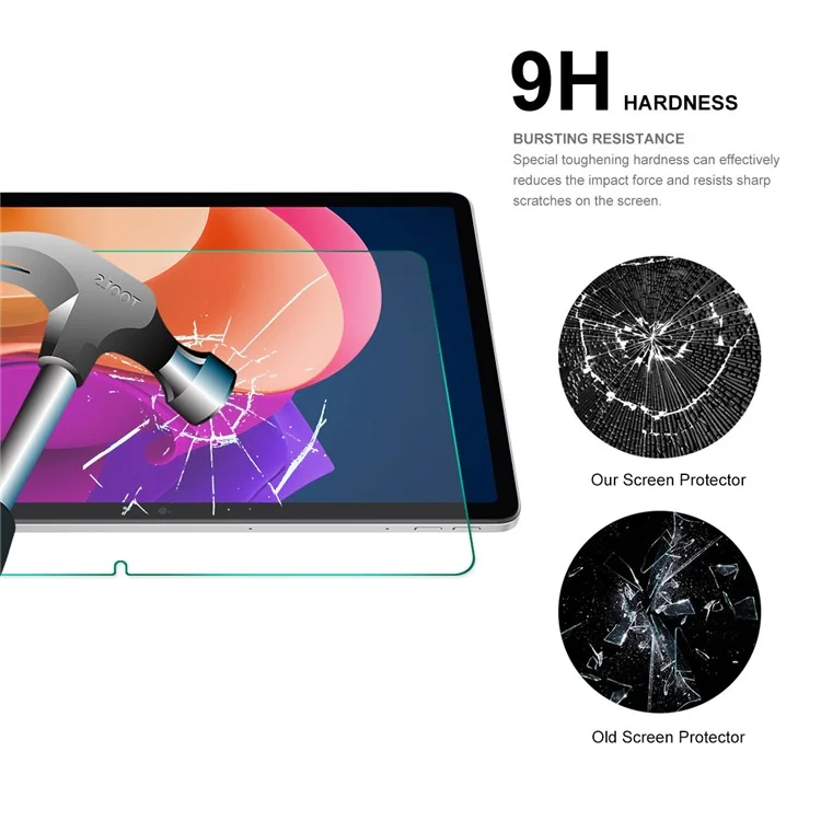 ENKAY HAT PRINCE 2Pcs / Set pour Lenovo Tab P11 Pro Gen 2 / P11 Pro 2022 Protecteur d'écran adhésif à pleine colle 9H 2.5D Bord incurvé 0.33mm Film en verre trempé anti-explosion