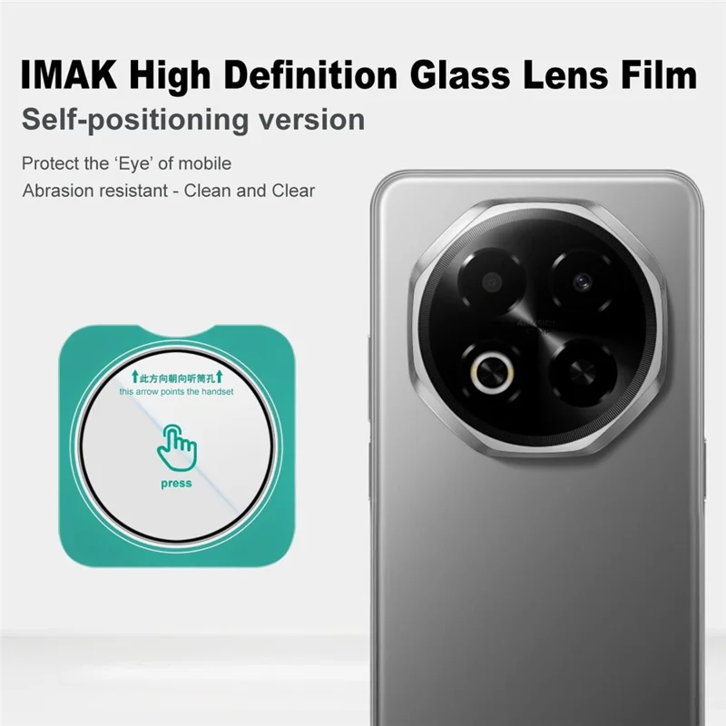 IMAK For Meizu Note 16 Camera Lens Protector Tempered Glass Lens Film with Self Positioning Frame