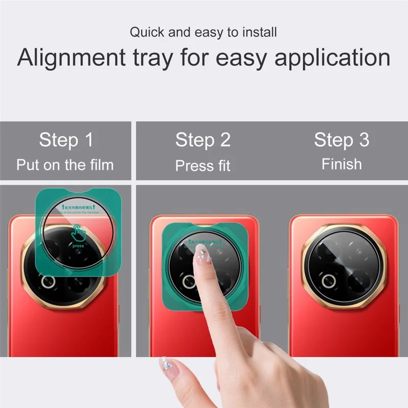 IMAK For Meizu Note 16 Camera Lens Protector Tempered Glass Lens Film with Self Positioning Frame