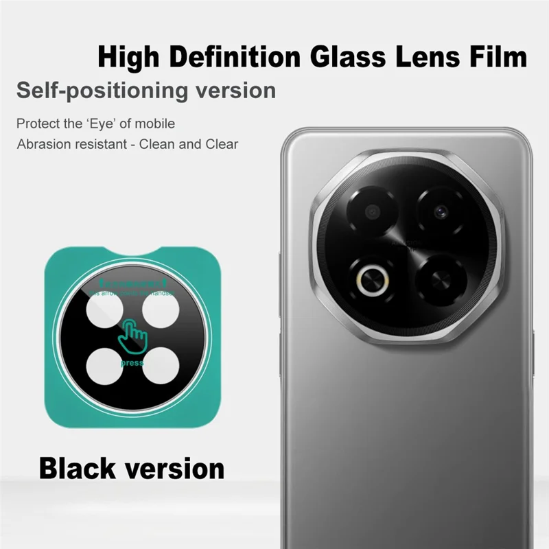 IMAK For Meizu Note 16 Tempered Glass Camera Lens Protector with Self Positioning Frame (Black Version)