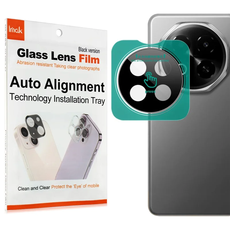 IMAK For Meizu Note 16 Tempered Glass Camera Lens Protector with Self Positioning Frame (Black Version)